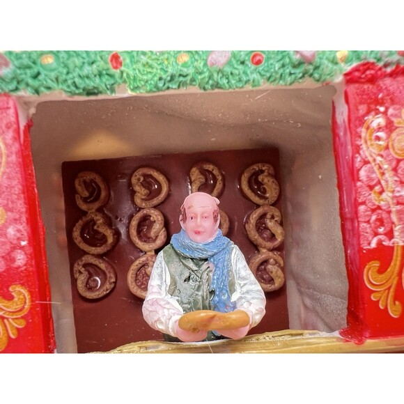 Lemax Pretzel Stand Christmas Village RARE xmas snow food stand decor Pretzels - Picture 2 of 15